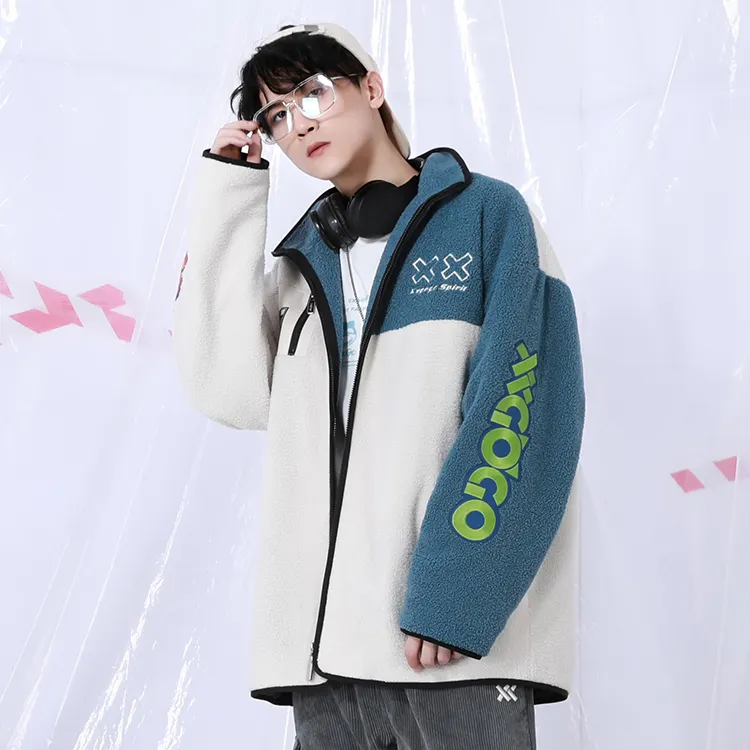 XXGOGO Letter Lapel Loose Fit Puffer Jacket Unisex-5