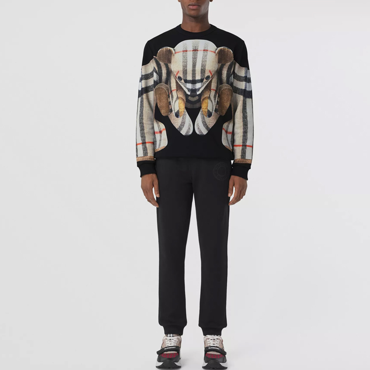 Burberry Thomas Bear Print Cotton Oversized Sweatshirt - POIZON