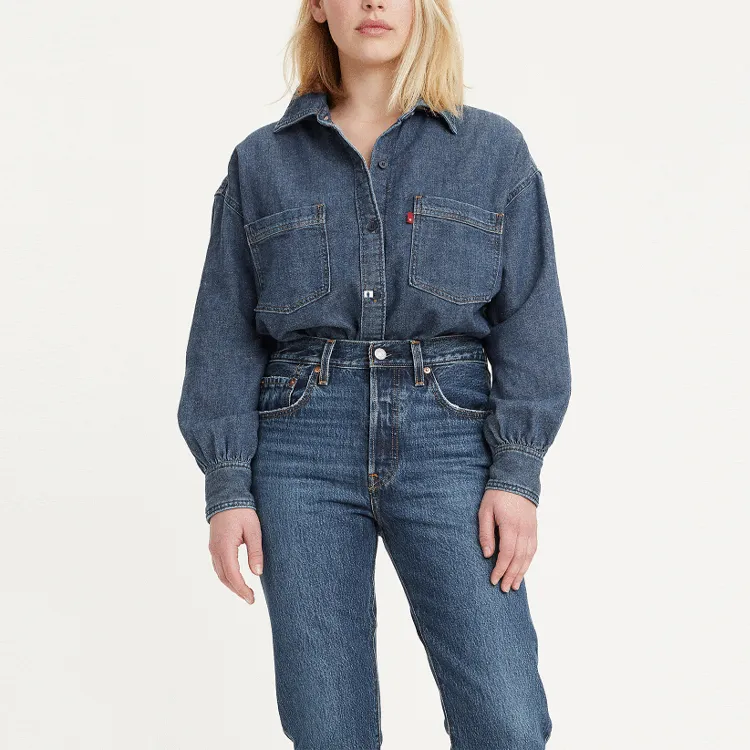 Levis Shirts Women's Blue-3
