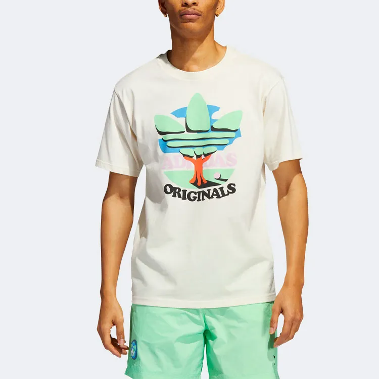 Adidas Originals Drop Shoulder Sleeve T Shirt Men's White-1