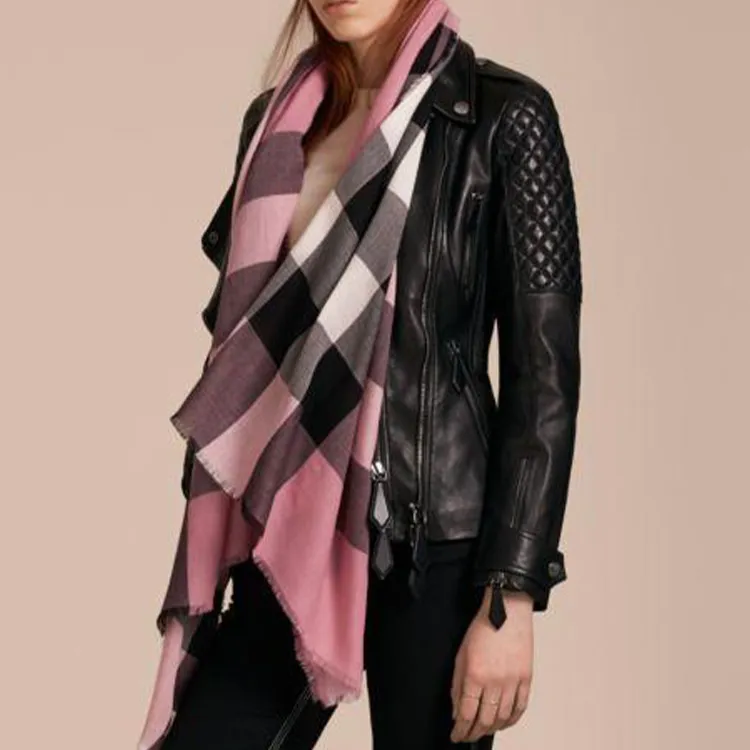 Burberry Knit Scarves Unisex Rose Pink-5