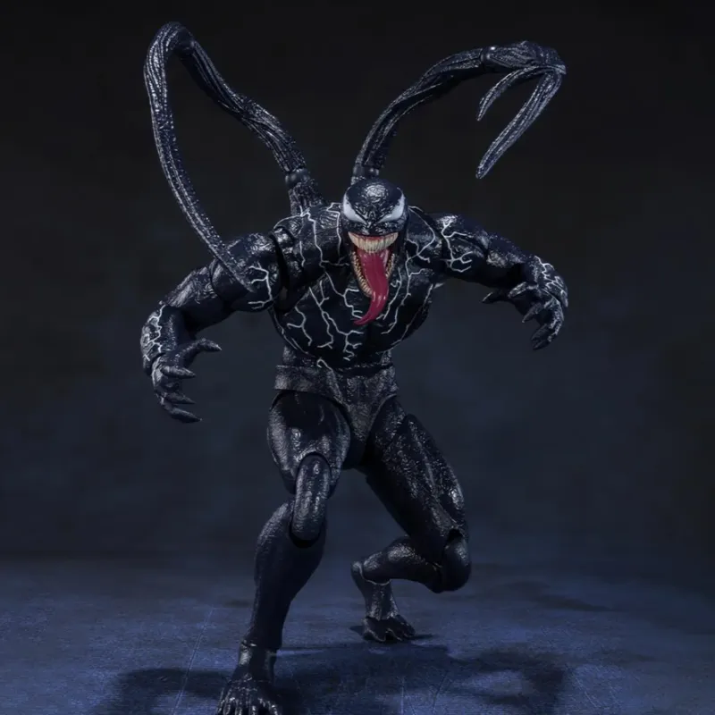 BANDAI SHF Marvel Venom Black 19cm Hobby Model-1