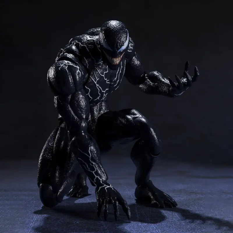 BANDAI SHF Marvel Venom Black 19cm Hobby Model-3