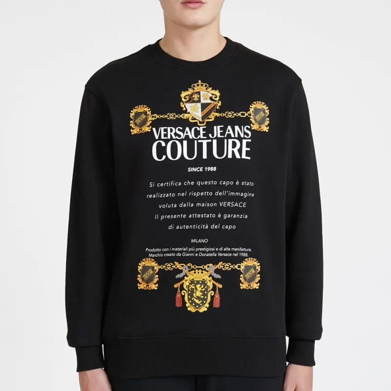 VERSACE JEANS COUTURE Sweatshirts Men Black-2