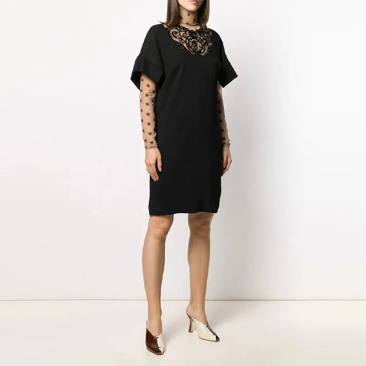FENDI Short-Sleeved Dresses Women's Black-2