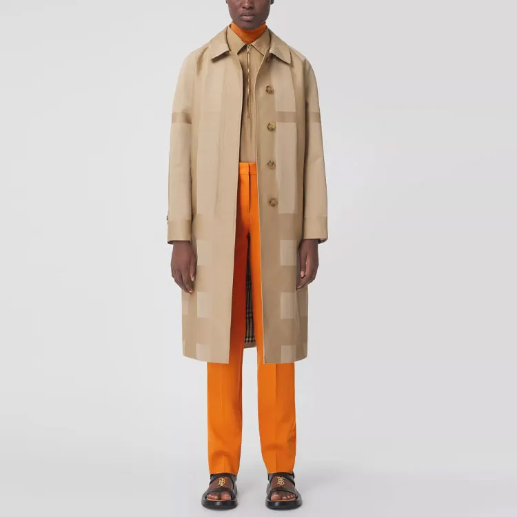 Burberry Trench Coats Women's Yellow-4
