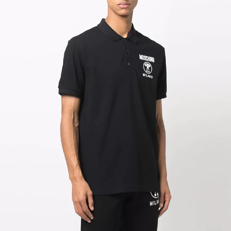 MOSCHINO Double Question Mark Short sleeve Polo Shirt-2