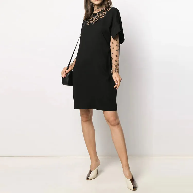 FENDI Short-Sleeved Dresses Women's Black-1