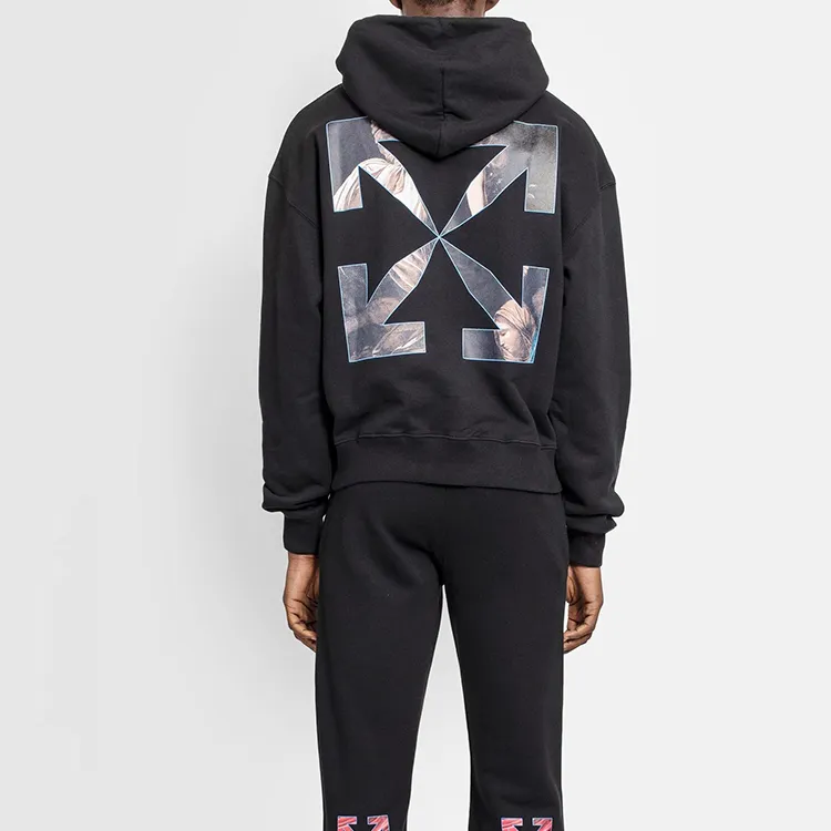 OFF WHITE Oversize Fit Caravaggio Angel Hoodie-5