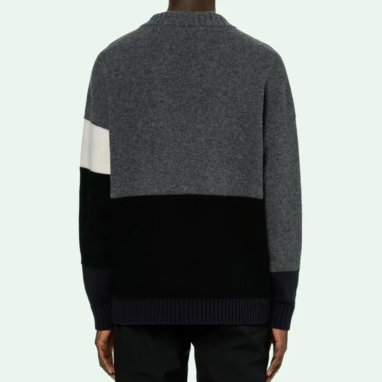 OFF WHITE Color Block Logo Sweater-4