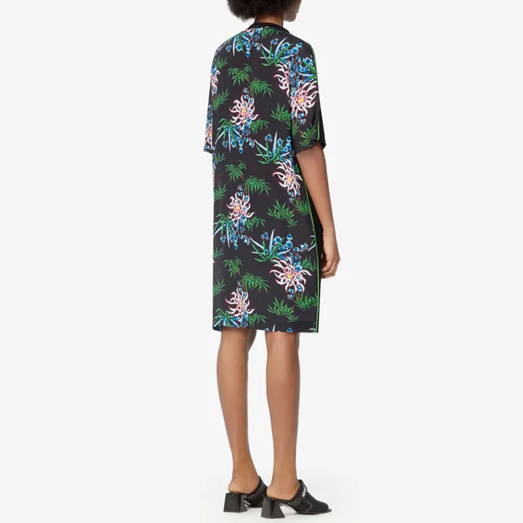 KENZO Short Sleeved Dresses Women's Black-4