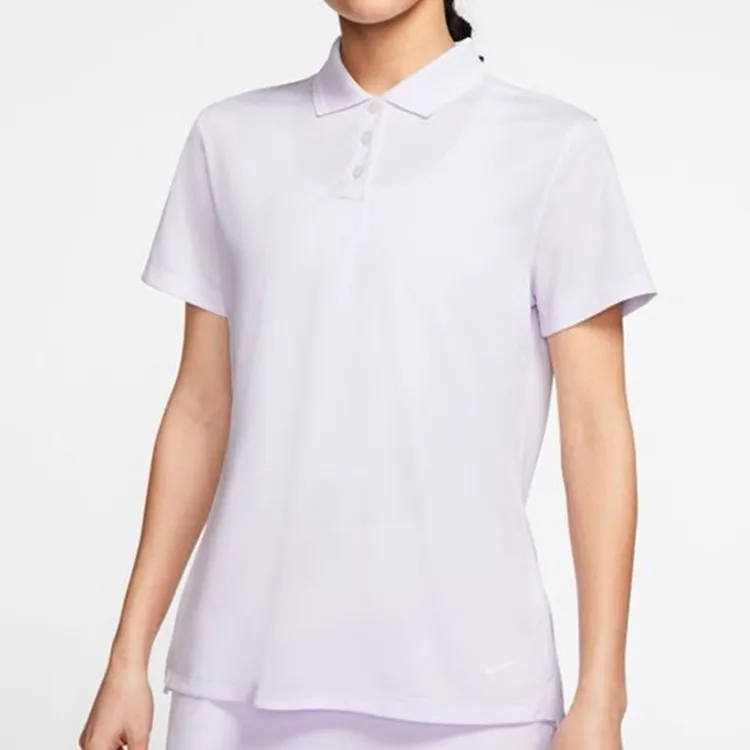 Nike Dri Fit Polo Shirts Women's Light Purple-2