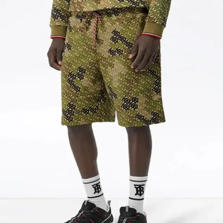 Burberry Casual Shorts Men Green-4