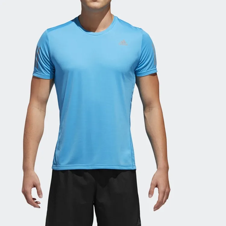 Adidas T Shirts Men Aqua Blue-1