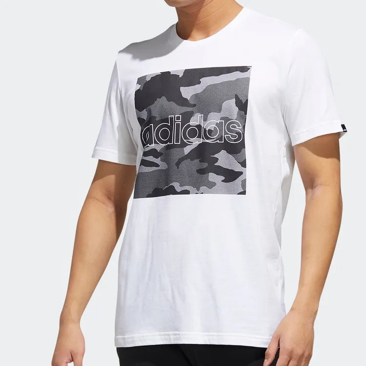 Adidas T Shirts Men White-2