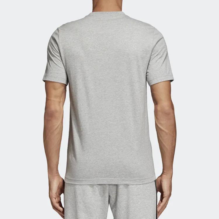 Adidas T Shirts Men Medium Heather Gray/Black-4