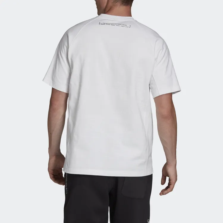 Adidas Set in Sleeve T Shirt Men's White-4
