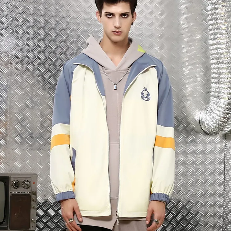 GENANX Jacket Fall Unisex Multicolor Patchwork-5