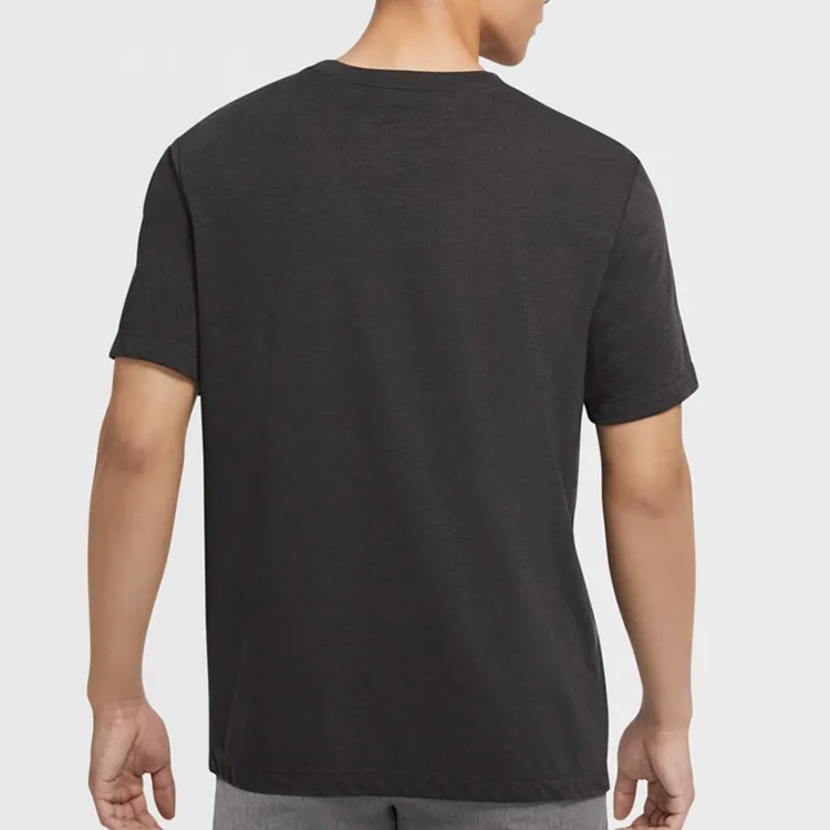 Nike T Shirts Men Black/Iron Gray-3
