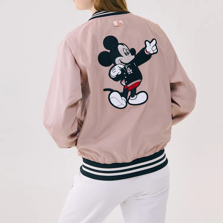MLB Baseball Jacket Unisex Pink-4