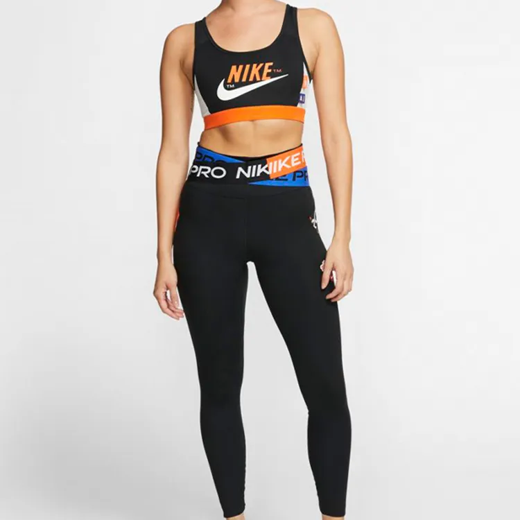 Nike Dri Fit Sports Underwear Women's Black White Orange-2