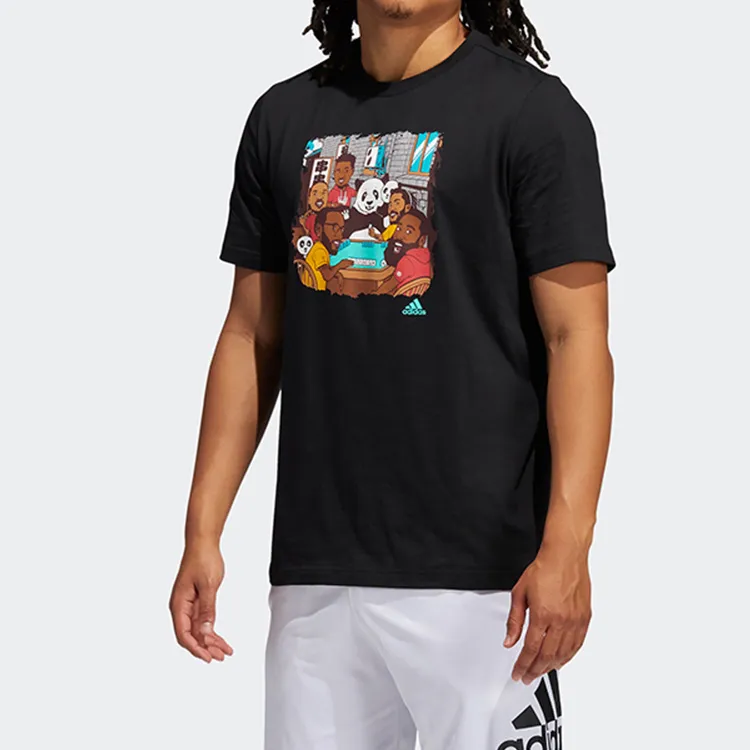 Adidas T Shirts Men Black-3