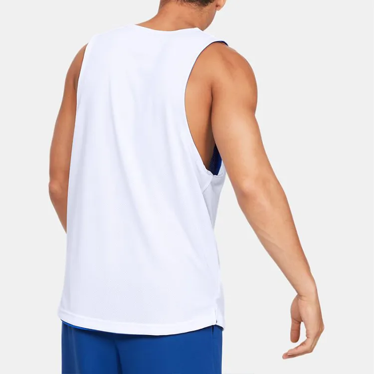 Under Armour Baselin Basketball Jerseys Men Unsax Blue-4