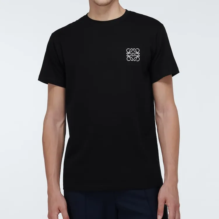 LOEWE Logo Embroidered Crewneck T Shirt-6