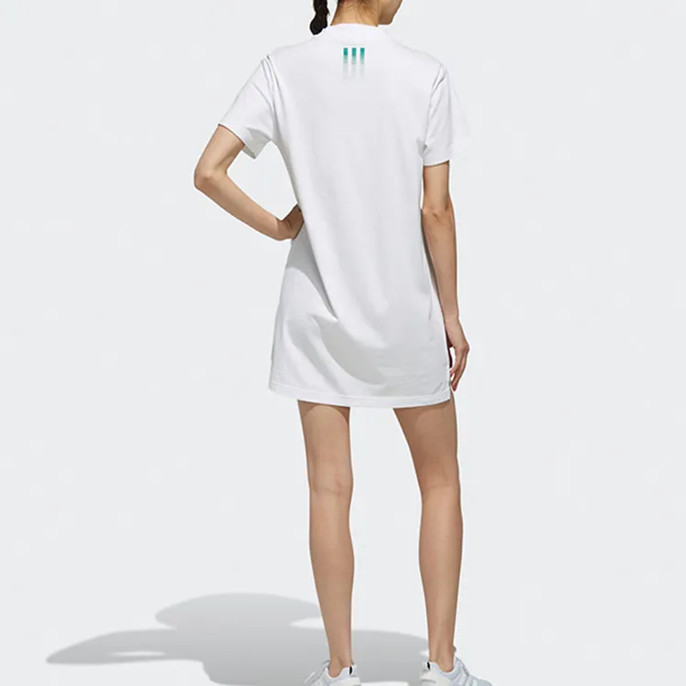 Adidas Neo Short Sleeved Dresses Women's White-2