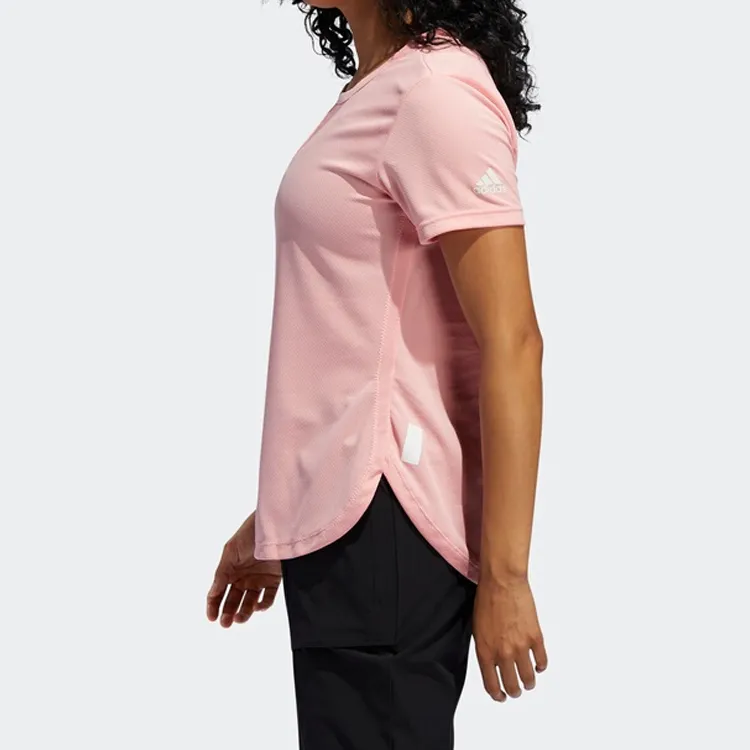Adidas Set in Sleeve T Shirt Women's Pink-4
