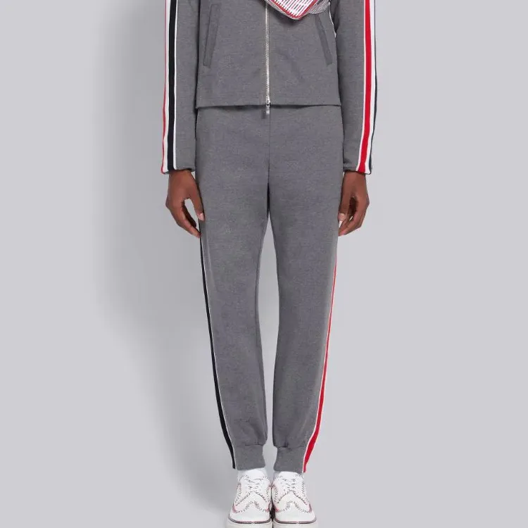THOM BROWNE Knitted Sweatpants Men Gray-4