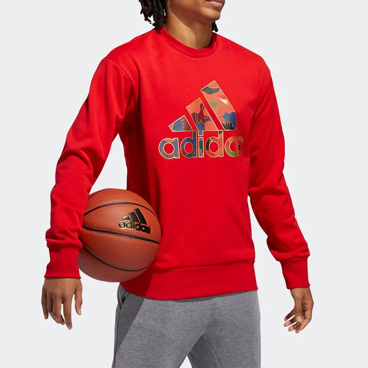 Adidas Sweatshirts Men Light Scarlet-4