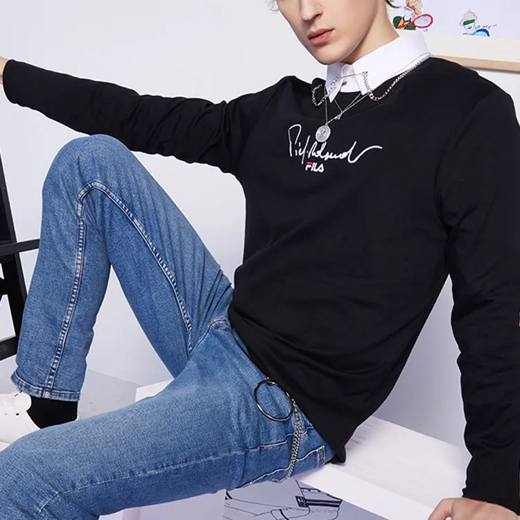 FILA T-Shirts Men Black-3