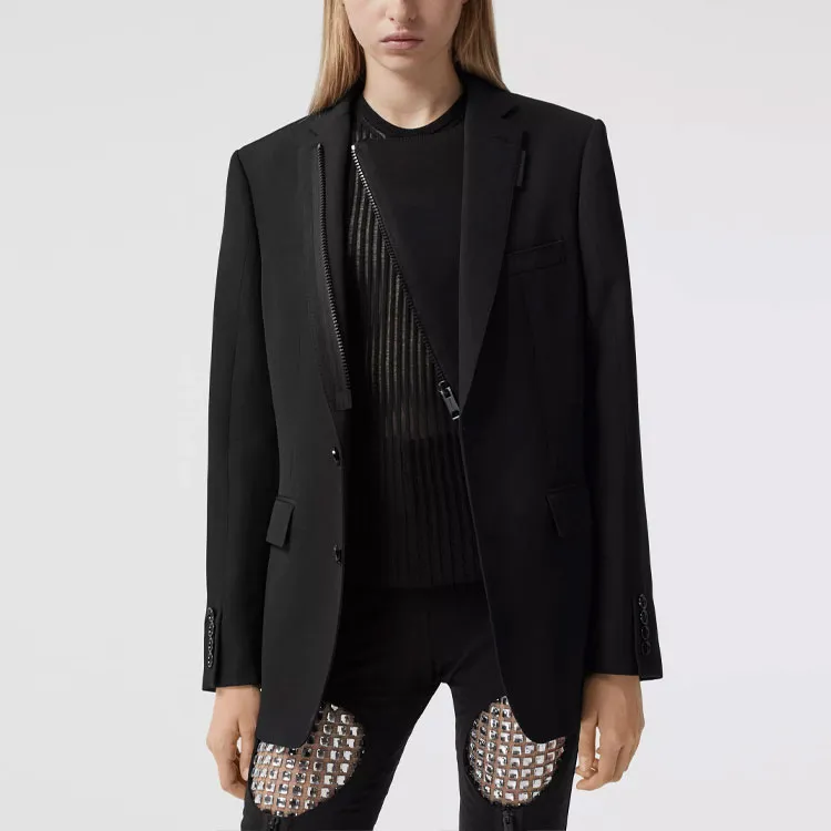 Burberry Business Suits Coats Women's Black-3