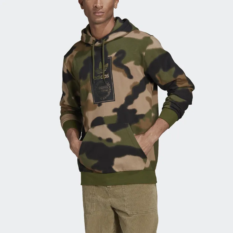Adidas Originals Sweatshirts Men Green Camouflage-2