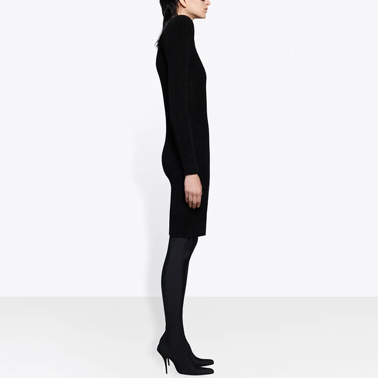 Balenciaga Long Sleeved Dresses Women's Black-2