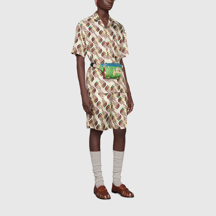 GUCCI X The North Face Web Silk Shirt-3