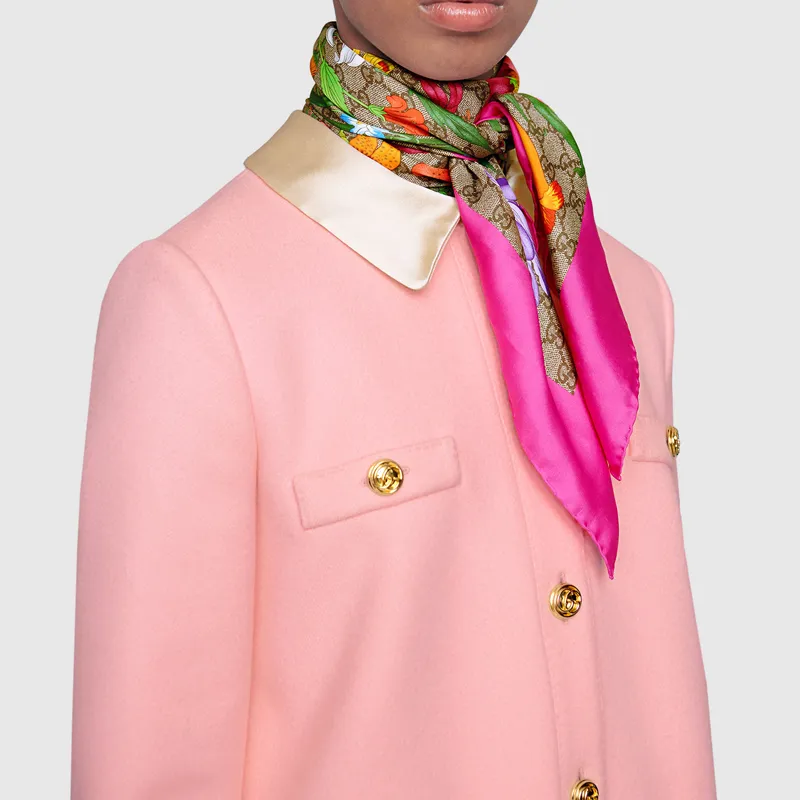 GUCCI Silk Scarves Women's Fuchsia-2