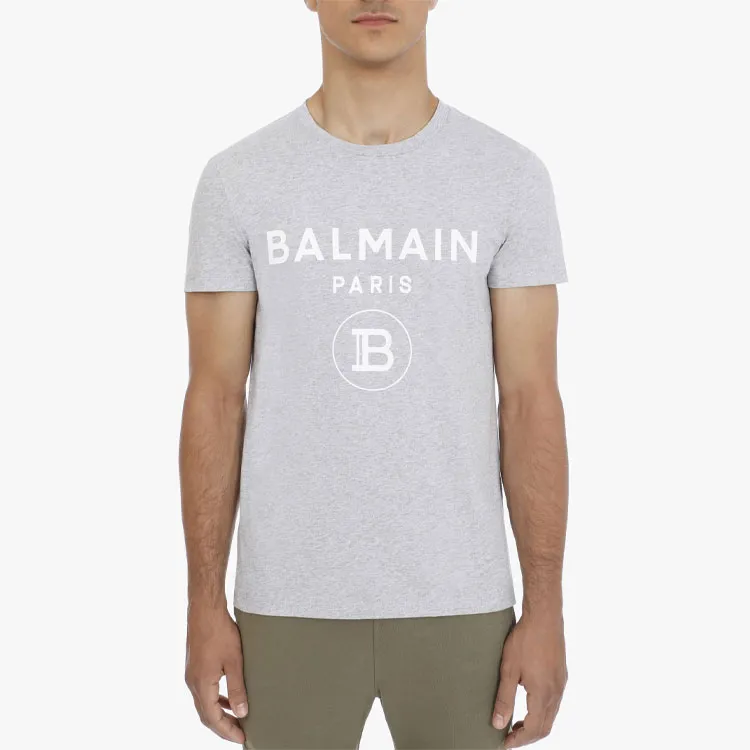 BALMAIN T-Shirts Men Gray-5