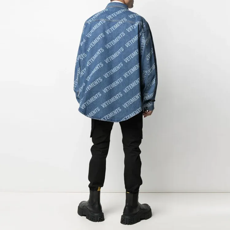 Vetements Shirts Men Blue-2