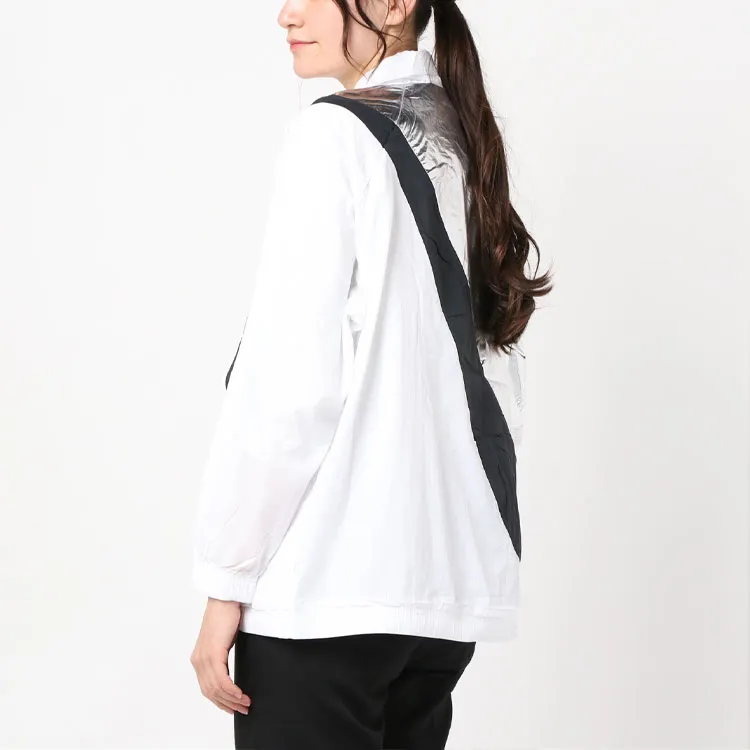 Nike Multicolor Retro Sports Stand Collar Jackets Women's White-4