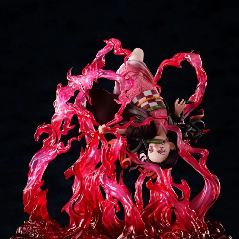 Aniple Nezuko Kamado Demon Slayer  Kimetsu No Yaiba Blood Demon Art Burst Blood Ver. 20cm Scale Figures-4