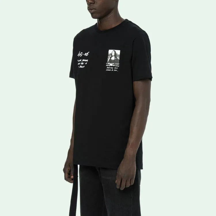 OFF WHITE Oversized Monalisa Graphic Print T Shirt-4