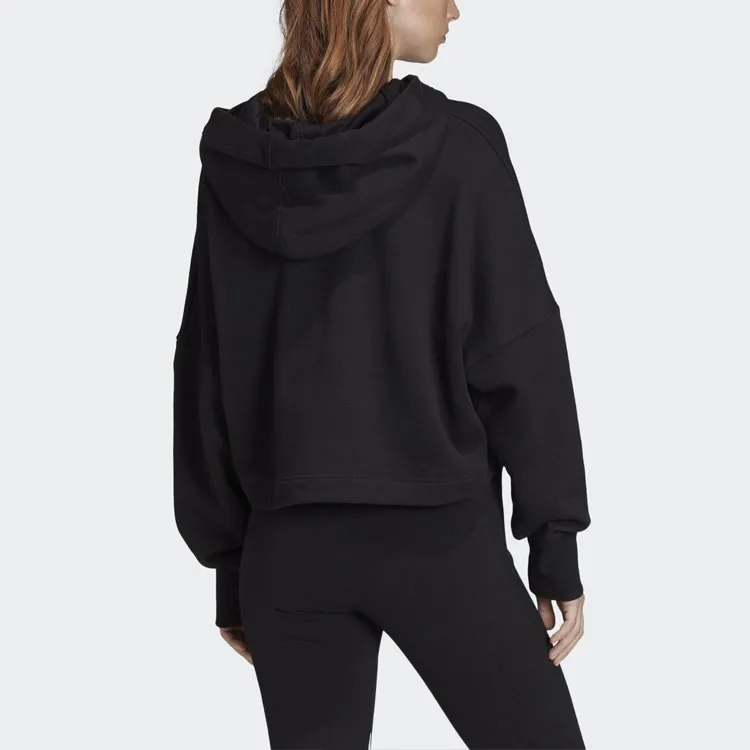 Adidas Cropped Big Trifoil Pullover Hoodie-3