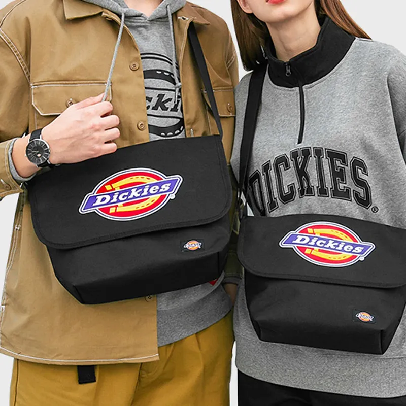 Dickies Polyester Messenger Bag Shoulder Bag Crossbody Bag Small Size Unisex Black-3