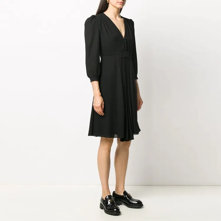 PRADA Long-Sleeved Dresses Women's Black-4