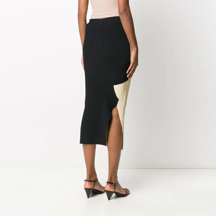 OFF-WHITE FW20 Casual Long Skirts Women's Beige Yellow-3