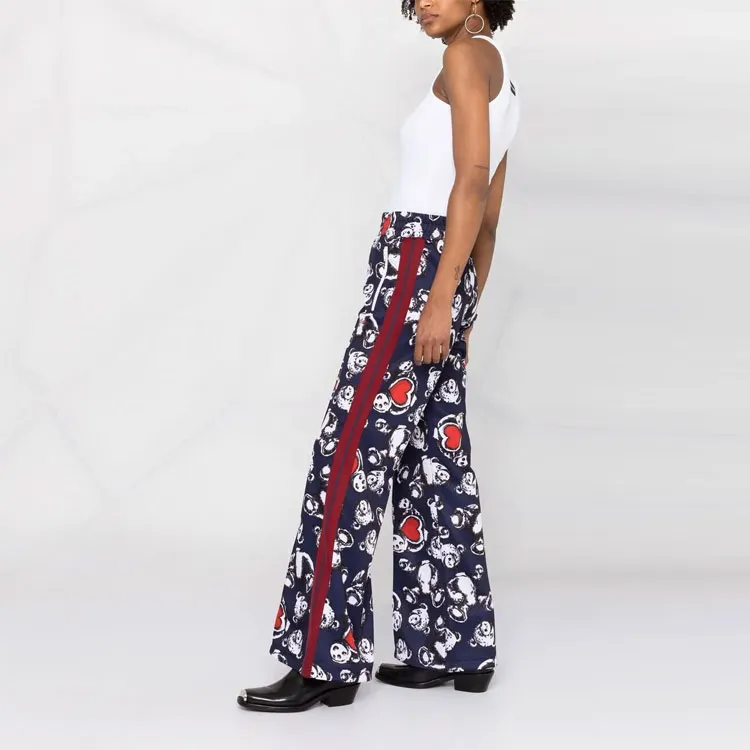 PALM ANGELS Knitted Sweatpants Women's Blue-5