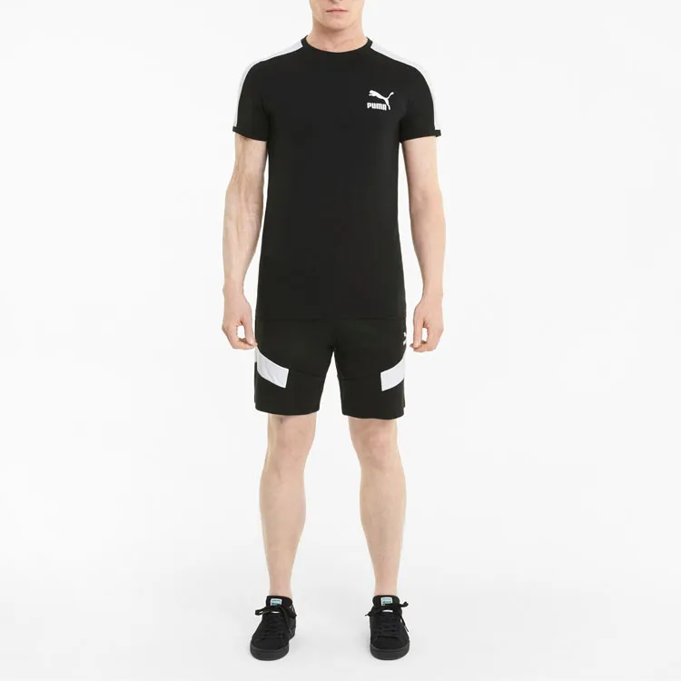 PUMA Casual Matching Tops And Blouses Casual Shorts Men Black-4