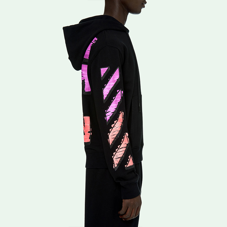 トップス OFF-WHITE Marker Hoodie Black/Fuchsia XS Off-White™ - Marker Slim Hoodie | HBX - Globally Curated